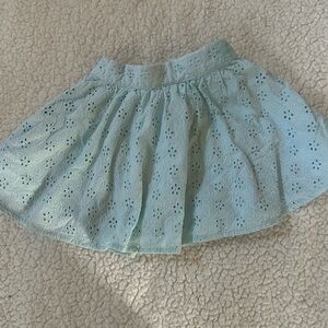 Light Blue Eyelet kids Skirt